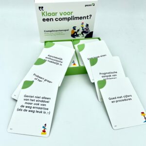 Complimentenspel open 2 rijen kaarten
